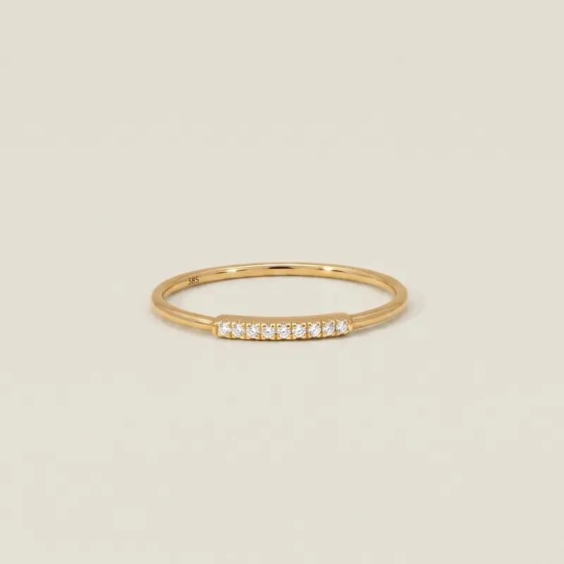 Tiny Diamond Pinky Ring
