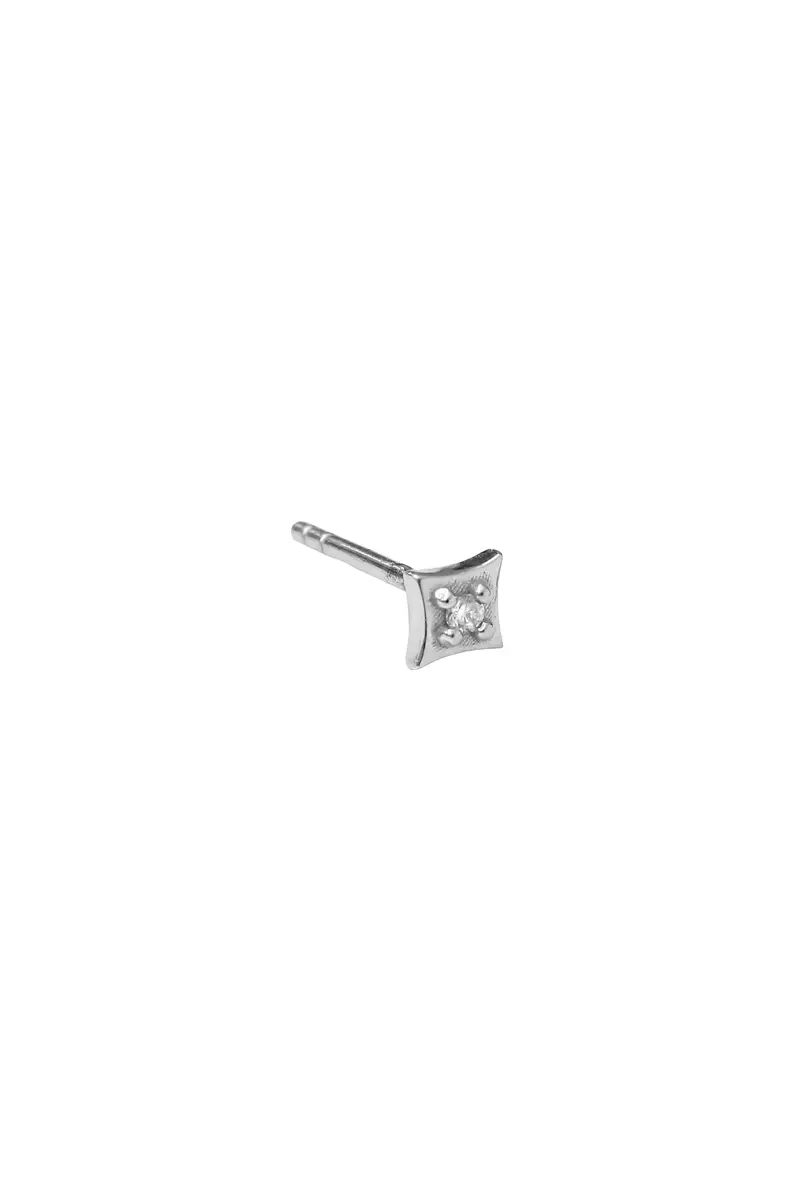 Tiny Star Stud Earring - Silver