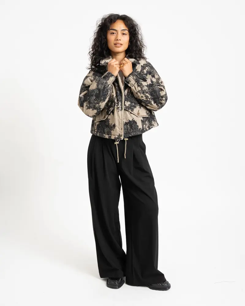 Topshop Hope Printed Jacket Abbey Stone