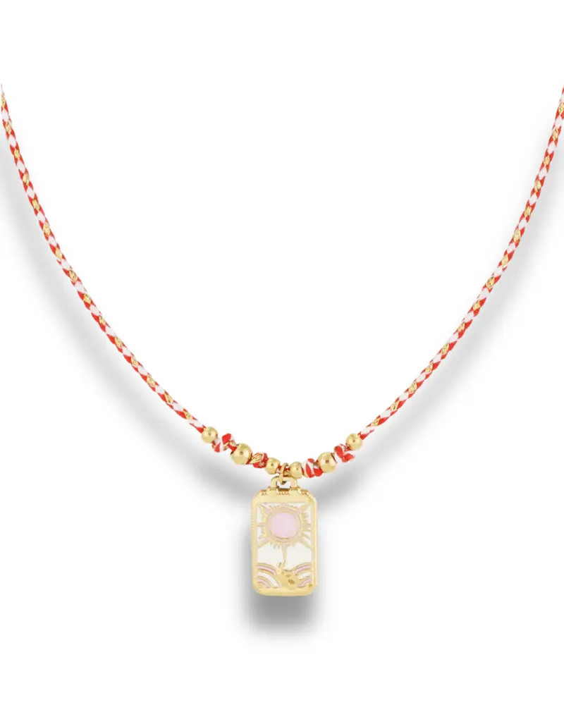 Touwketting Ibiza style - Amulet