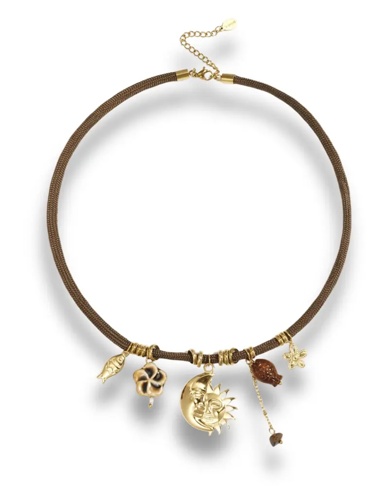 Touwketting Ibiza style - Zon en maan