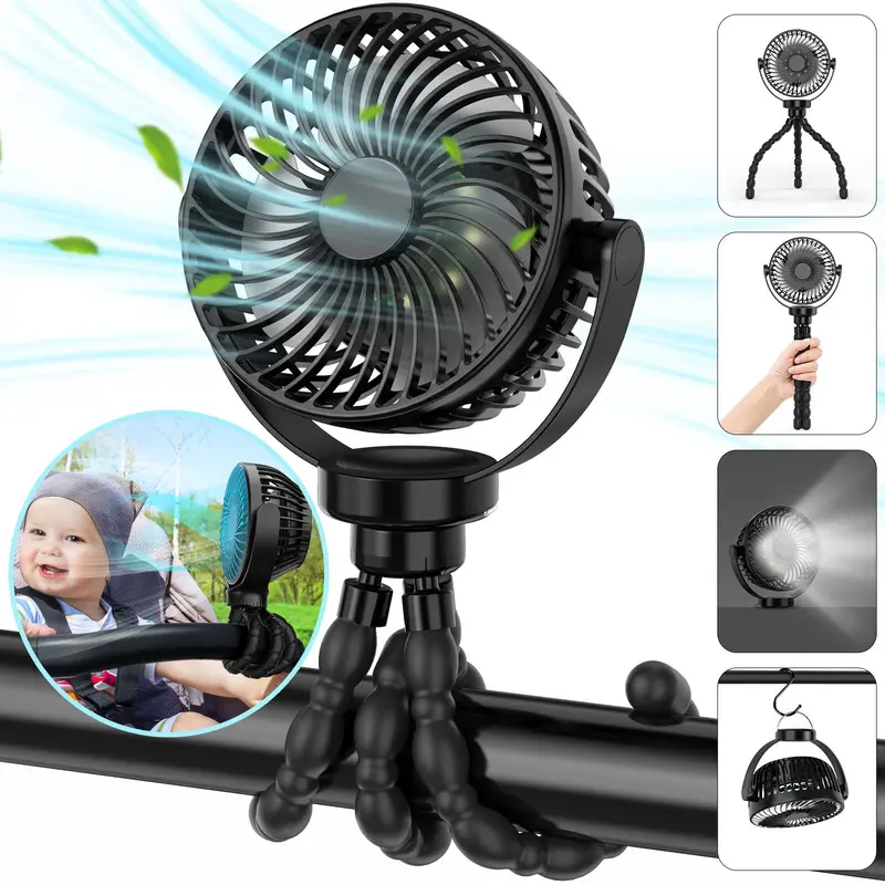 Tragbarer Kinderwagenventilator mit 8000mAh Akku