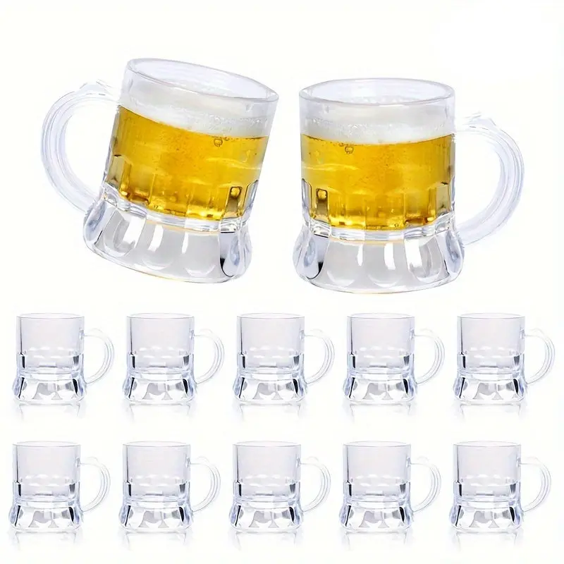 Transparente Mini-Bierkrüge 2er-Set (je 12 Stück) – MiniKrugSet Oktoberfest 2025