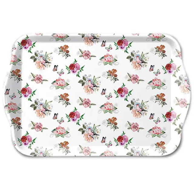 Tray Charlotte white 13x21cm