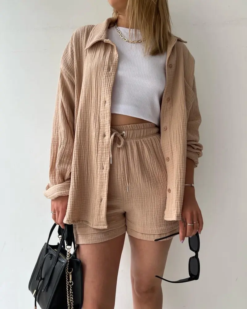 Trendige Baumwoll-Sommerhose für Damen – Faylin
