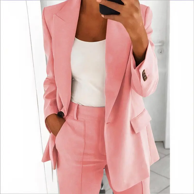 Trendiger Blazer- und Hosen-Set für Damen - Herbstzauber Sanne