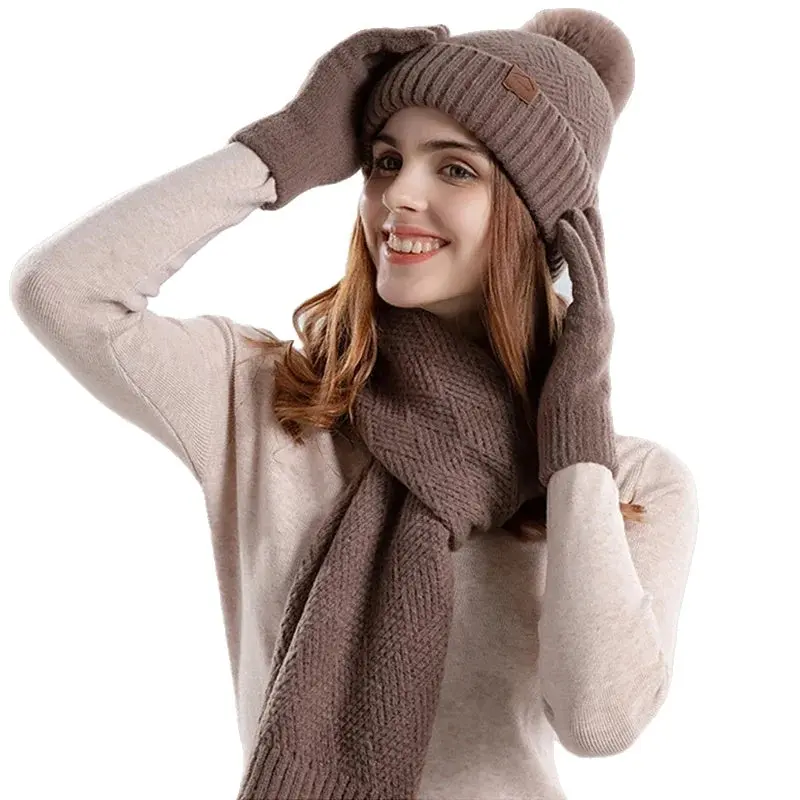 Trendiges Damen Winter Beanie Set - Lara Winterzauber Edition