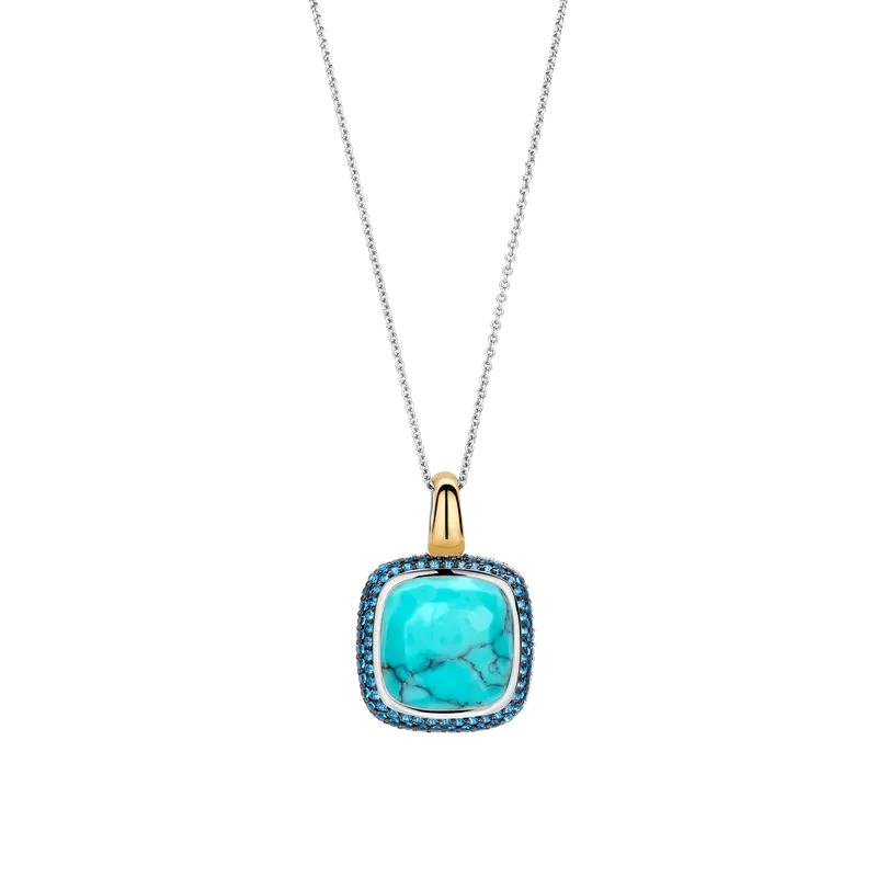 Turqoise Cushion Necklace with pendant