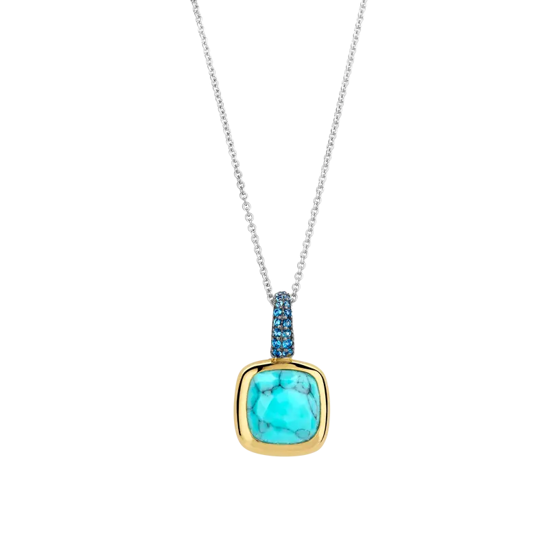 Turqoise Cushion Necklace with pendant