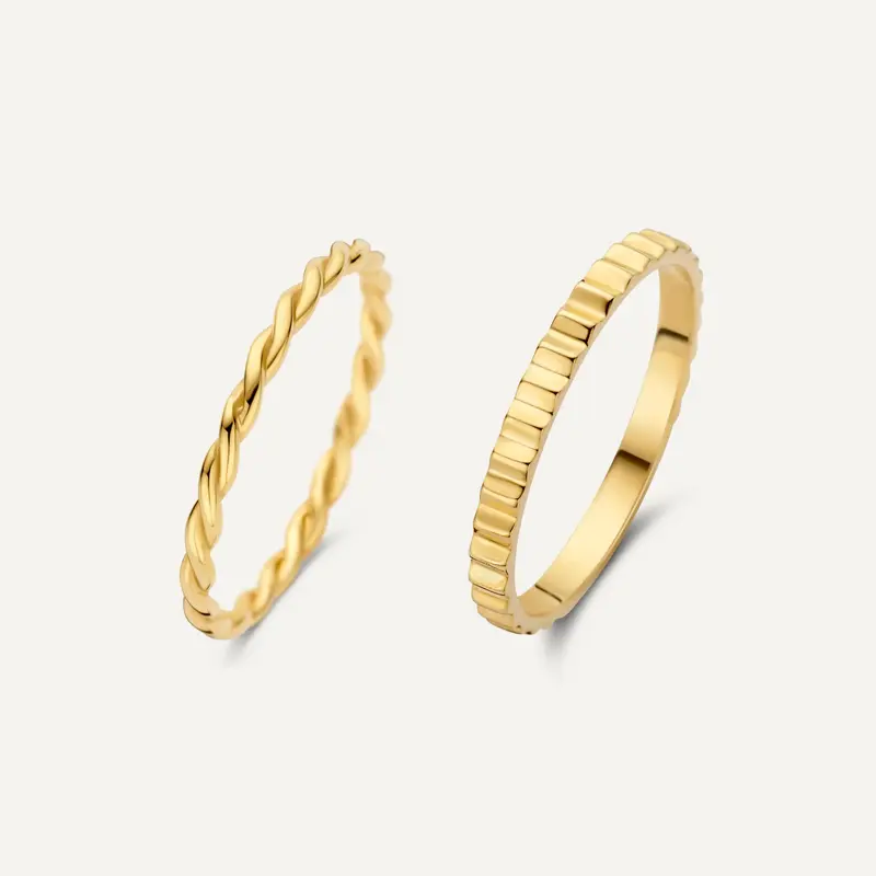 Twisted Eternity Rings Set
