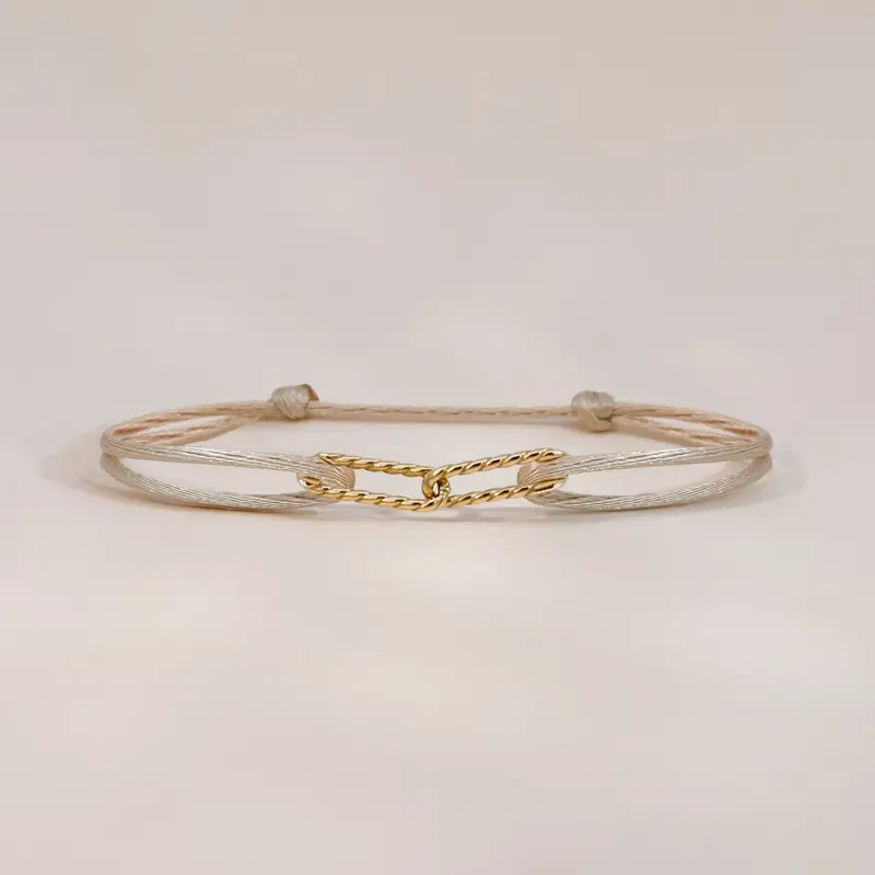Twisted Link Satin Bracelet