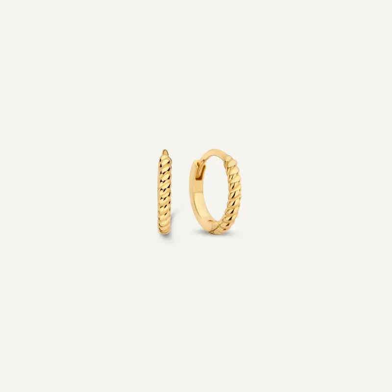 Twisted Small Huggie Hoops (10mm)