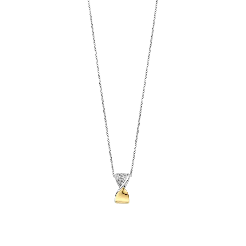 Twisted Zirconia Necklace