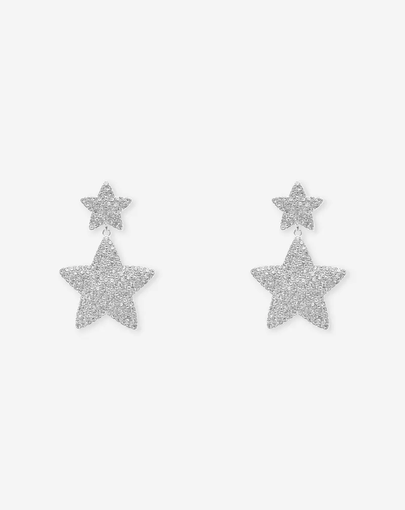 TWO STAR DIAMOND EARRINGS