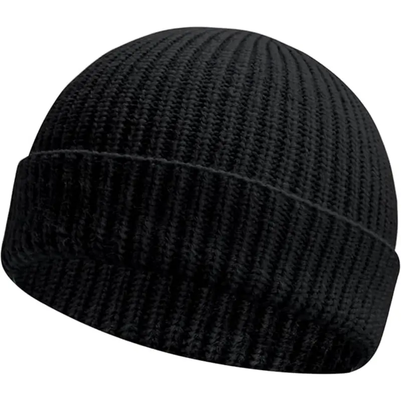 Unisex-Strickmütze mit Umschlag – Winterzauber Robin