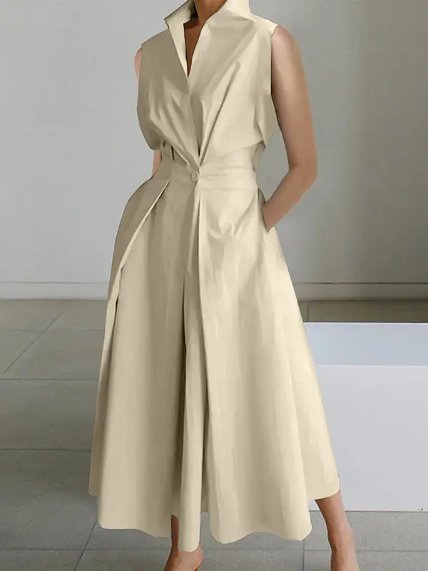 Urban White Herbst-Hemdkragen Baumwollkleid 2025