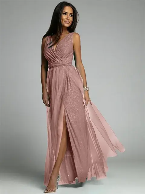V-Ausschnitt-Kleid für Frühling 2025 - Mindy