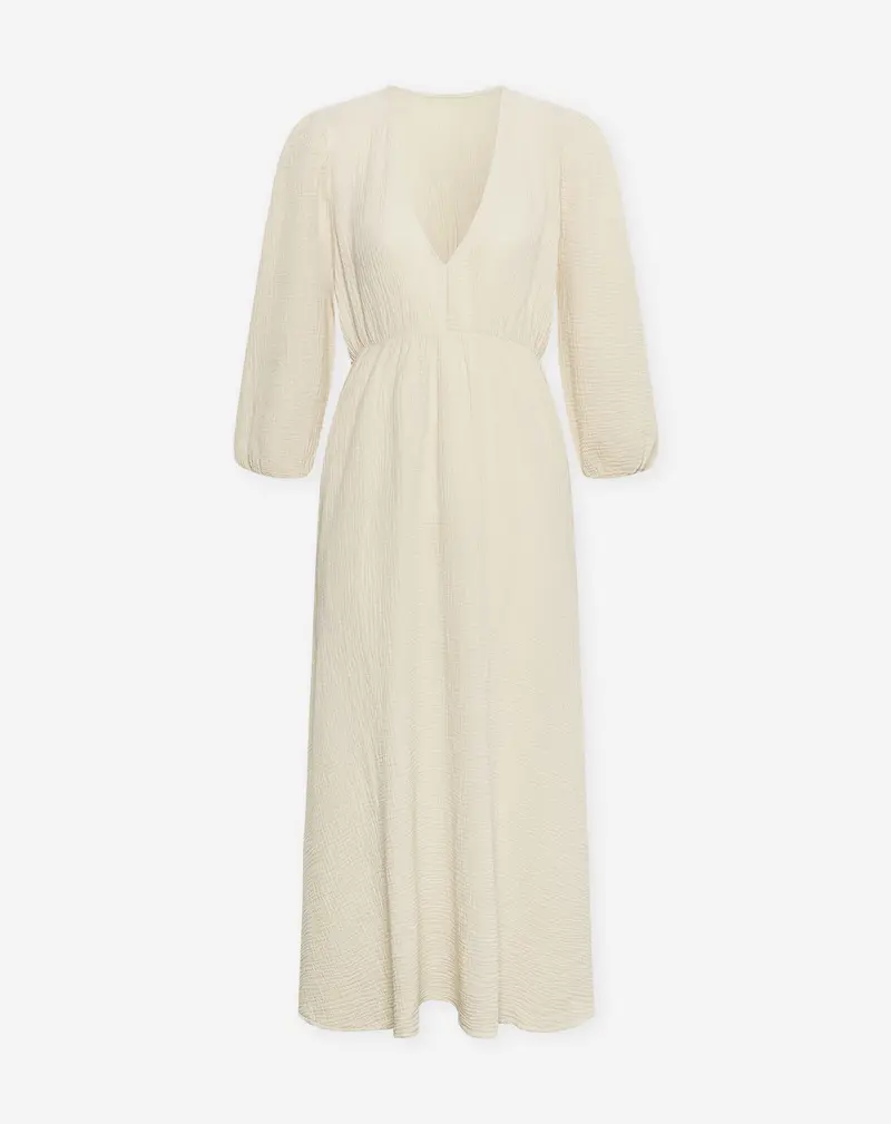 VEERLE MOUSSELINE MAXI DRESS ZAND