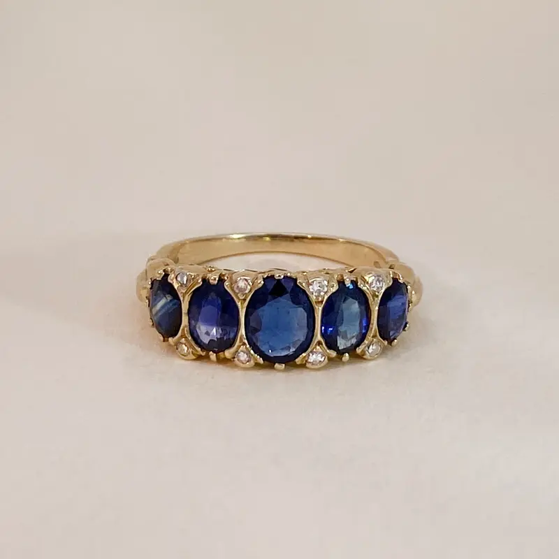 Venetian Sapphire Row Ring