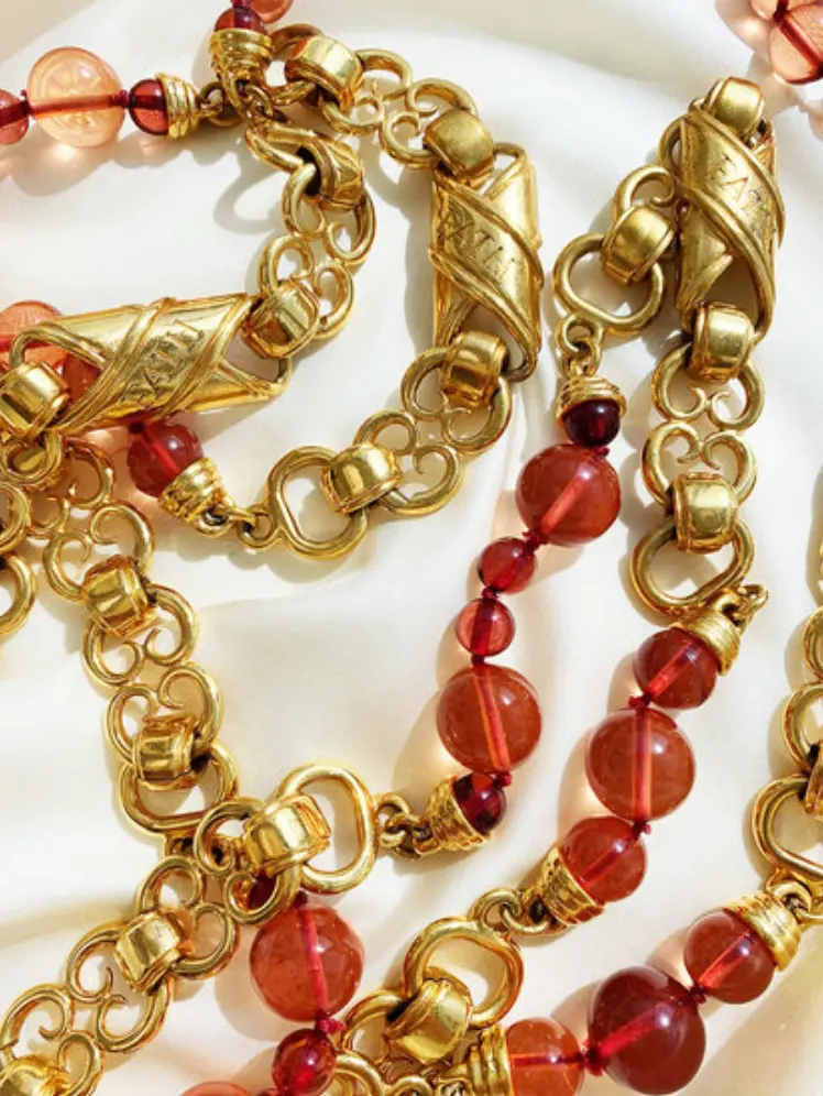 Vergulde couture ketting