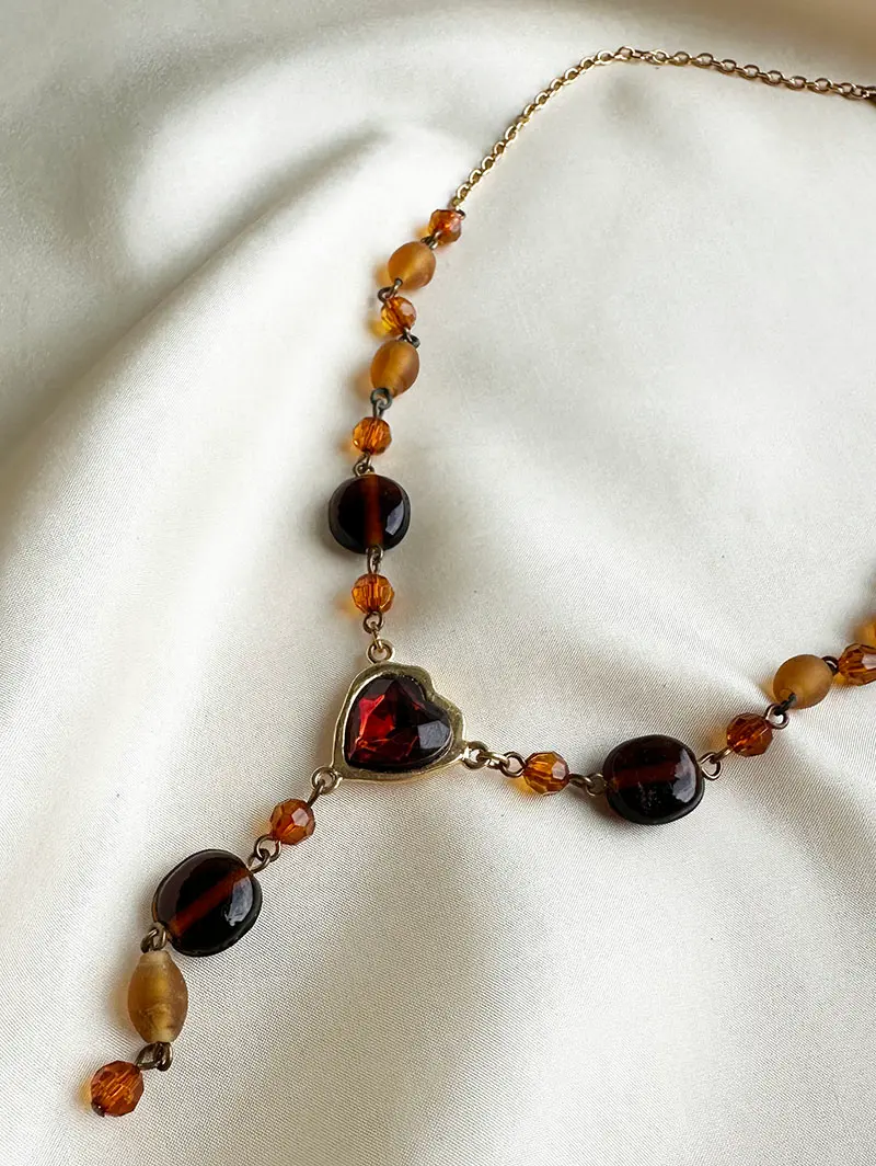 Vergulde designer ketting met hartje