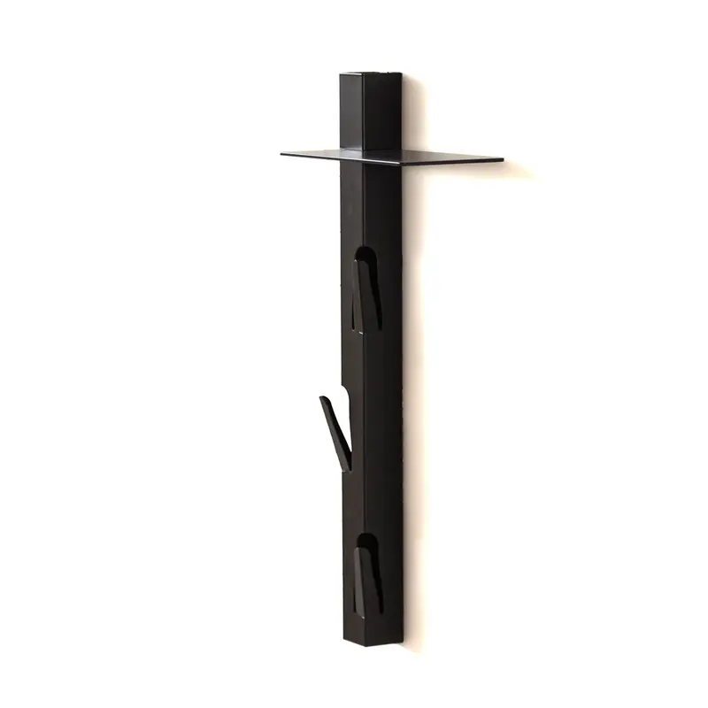 Verticale Wandkapstok Coatrack by the Meter met Plankje | 50 cm Zwart | Vij5
