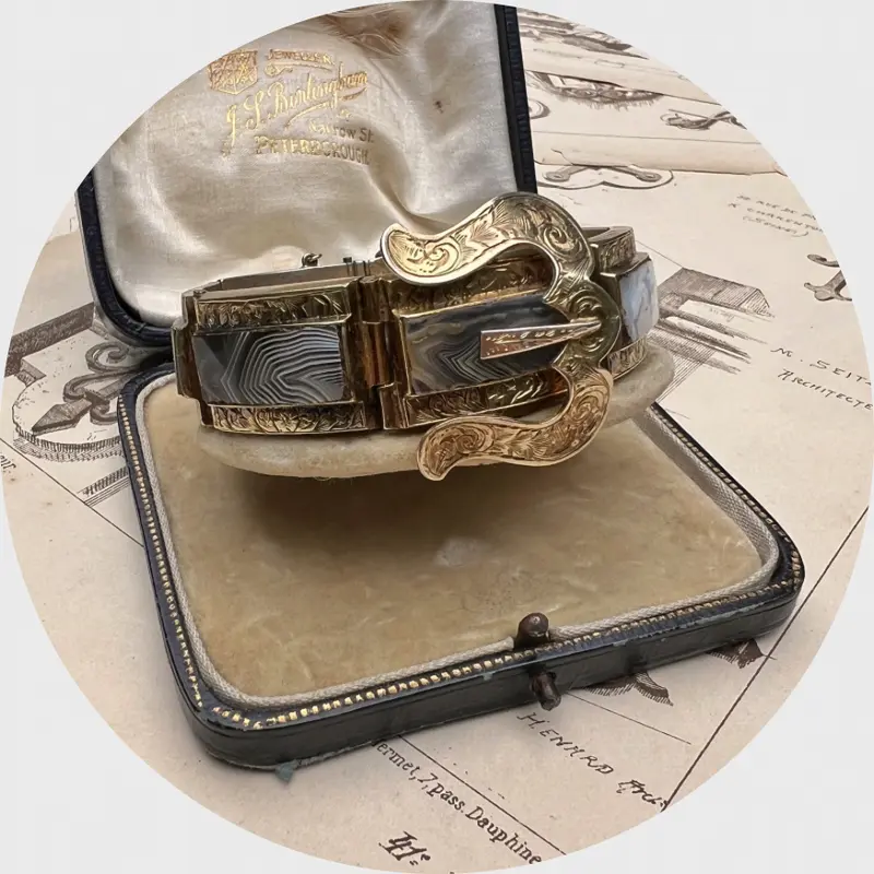 Victorian Agate Buckle Bracelet