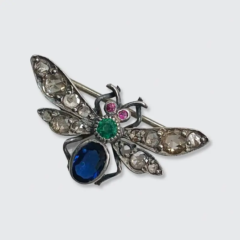 Victorian Diamond Butterfly Brooch