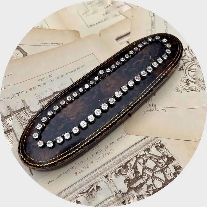 Victorian French Paste Riviere Necklace