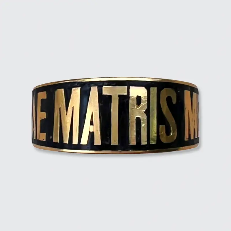 Victorian Mourning Ring 'In Memoriam Matris Carissimae'