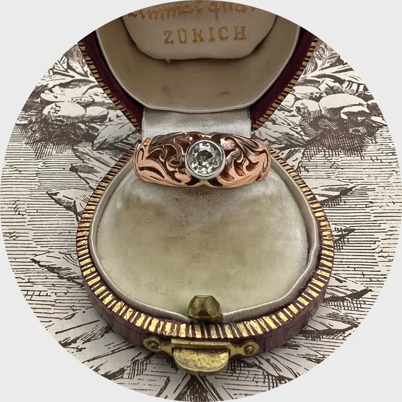Victorian Old Mine-Cut Diamond Solitaire Ring