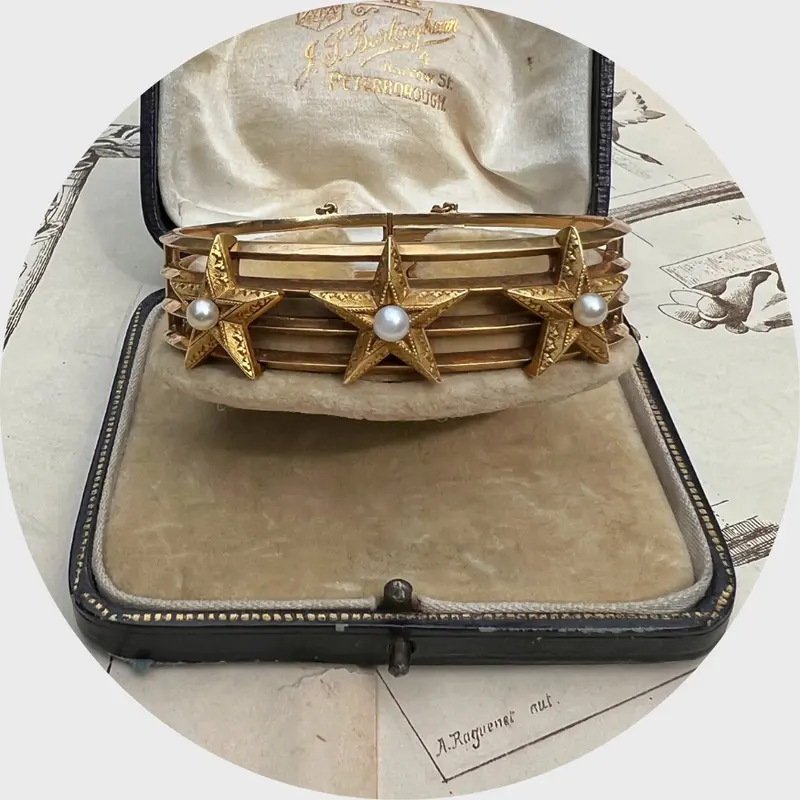 Victorian Pearl Star Bracelet