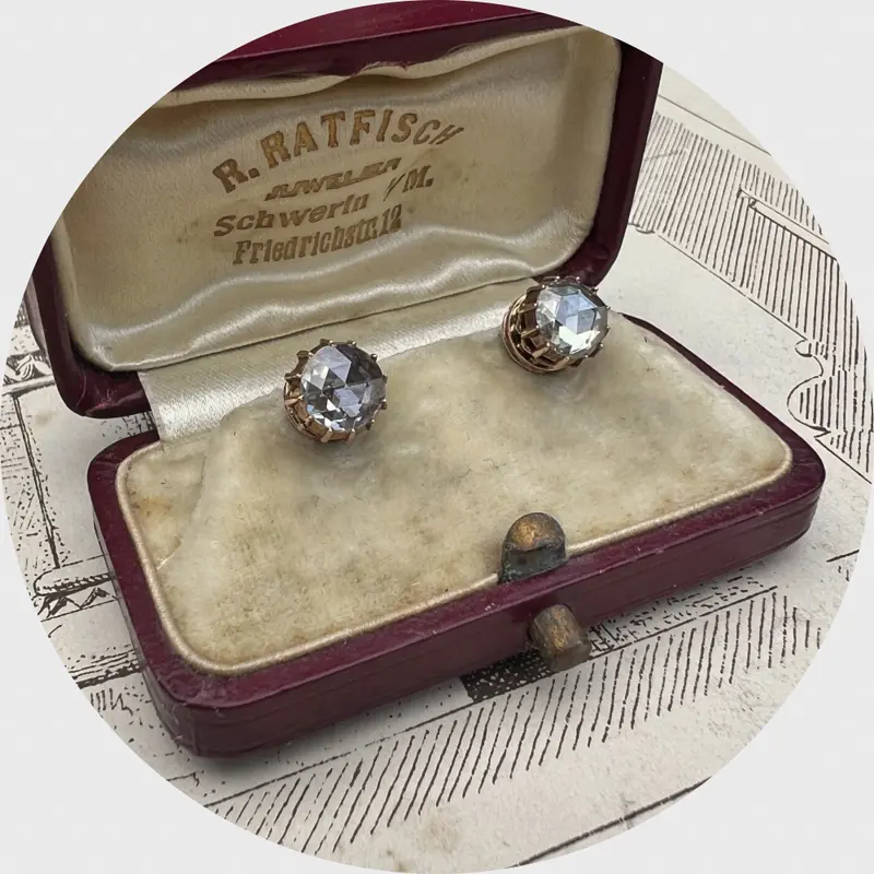 Victorian Rose-cut Diamond Earrings