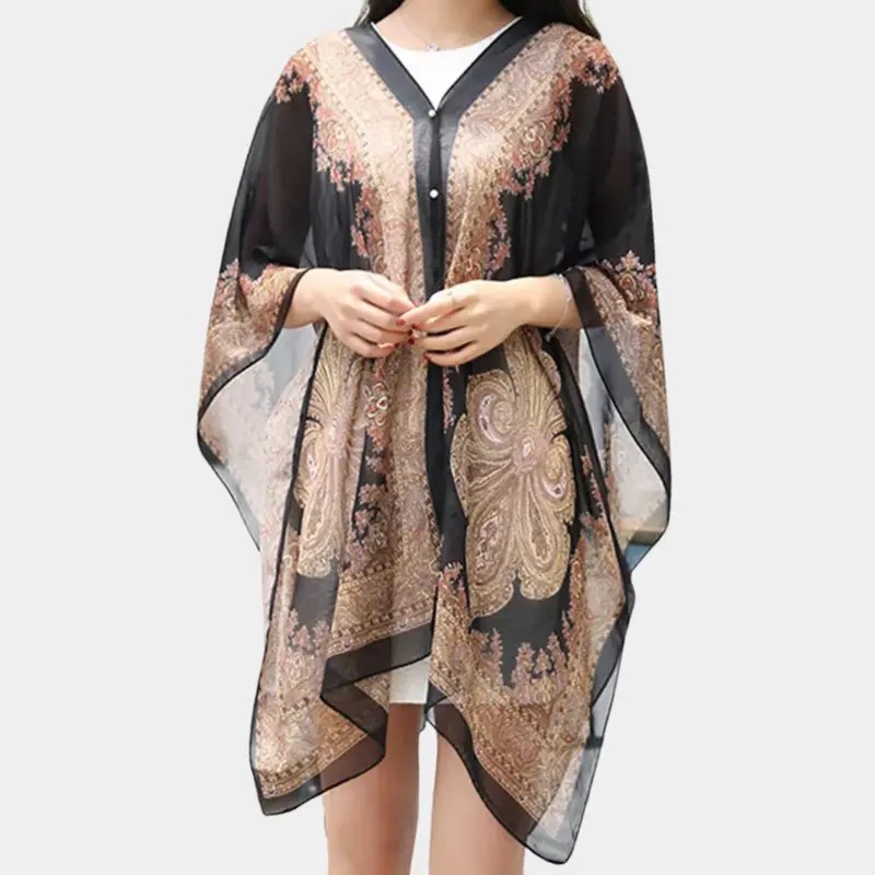 Vielseitiger Herbst-Poncho-Schal für Damen - Mira