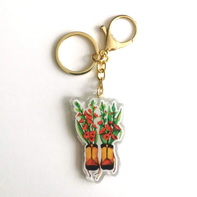 Vierdaagse cadeau - Sleutelhanger gladiolen