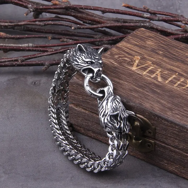 Viking Wolf Charm Armband – Ragnar