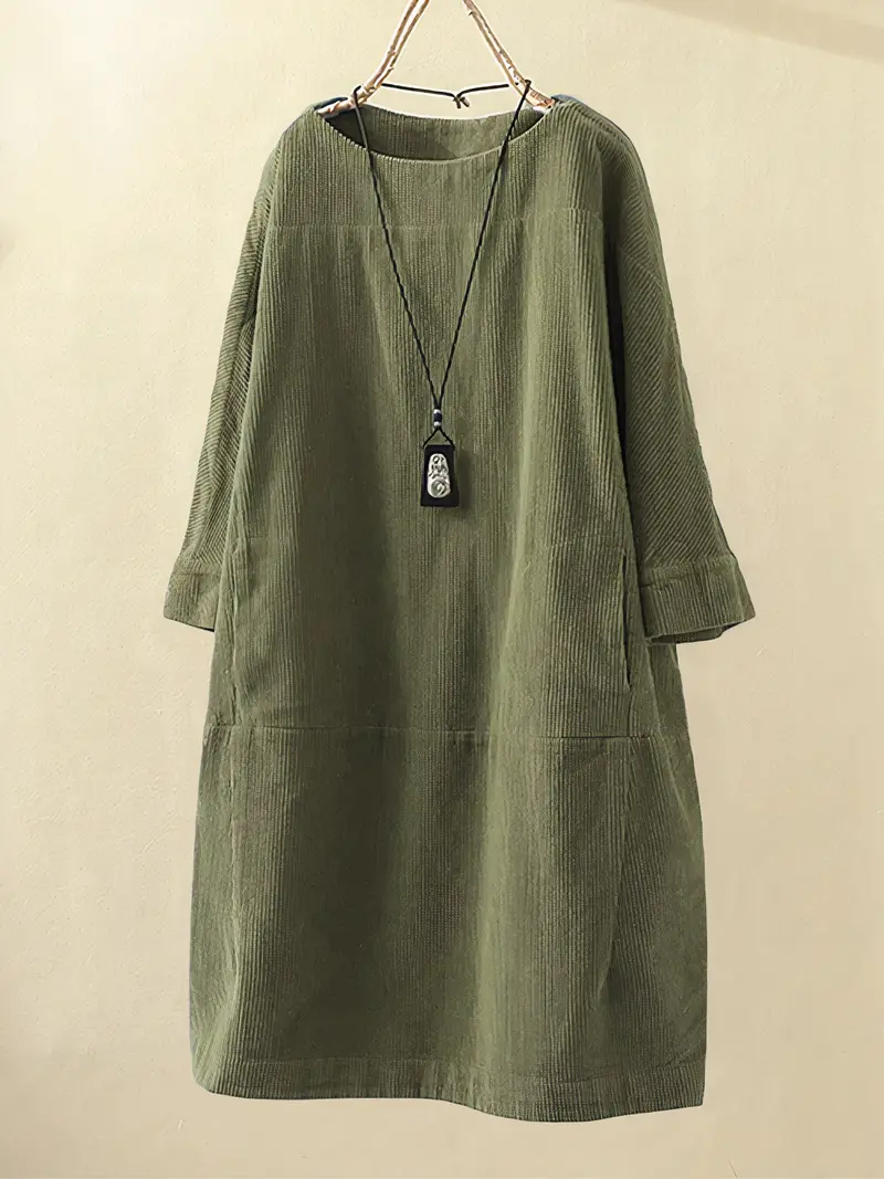 Vintage Cordkleid im A-Linien-Schnitt - Elise Herbstzauber Edition