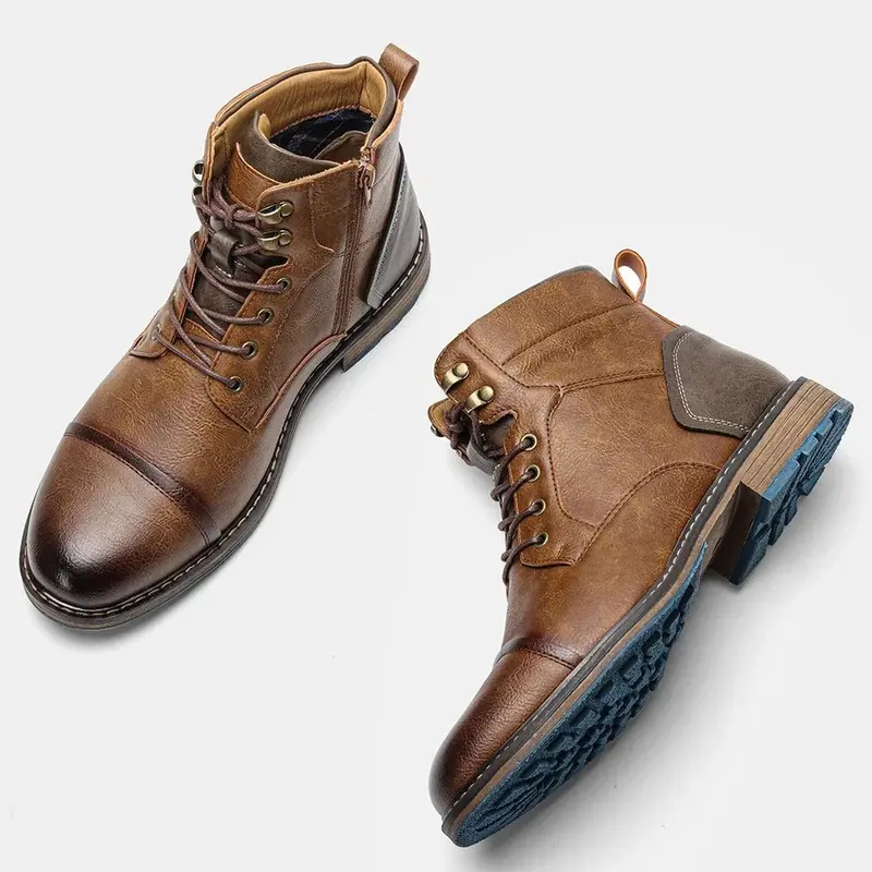 Vintage Leren Heren Boots - Orion Herbstedition