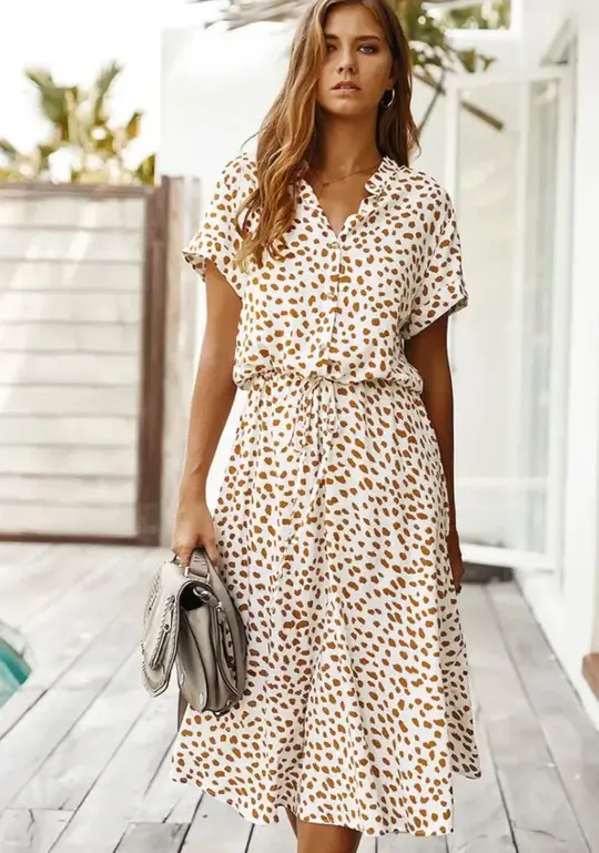 Vintage Sommerkleid mit halblangen Ärmeln – Maevy
