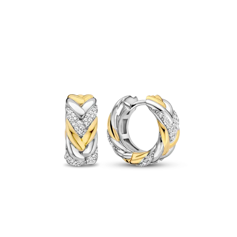 Vintage Zirconia Chain Hoops