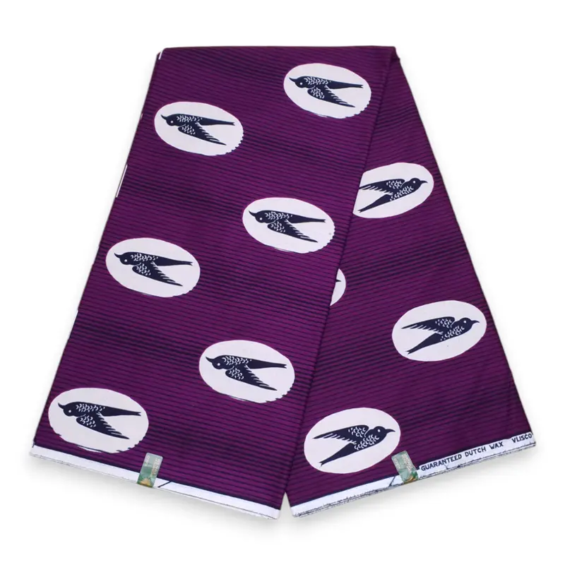 VLISCO Hollandais Wax print fabric - Purple Speedbird