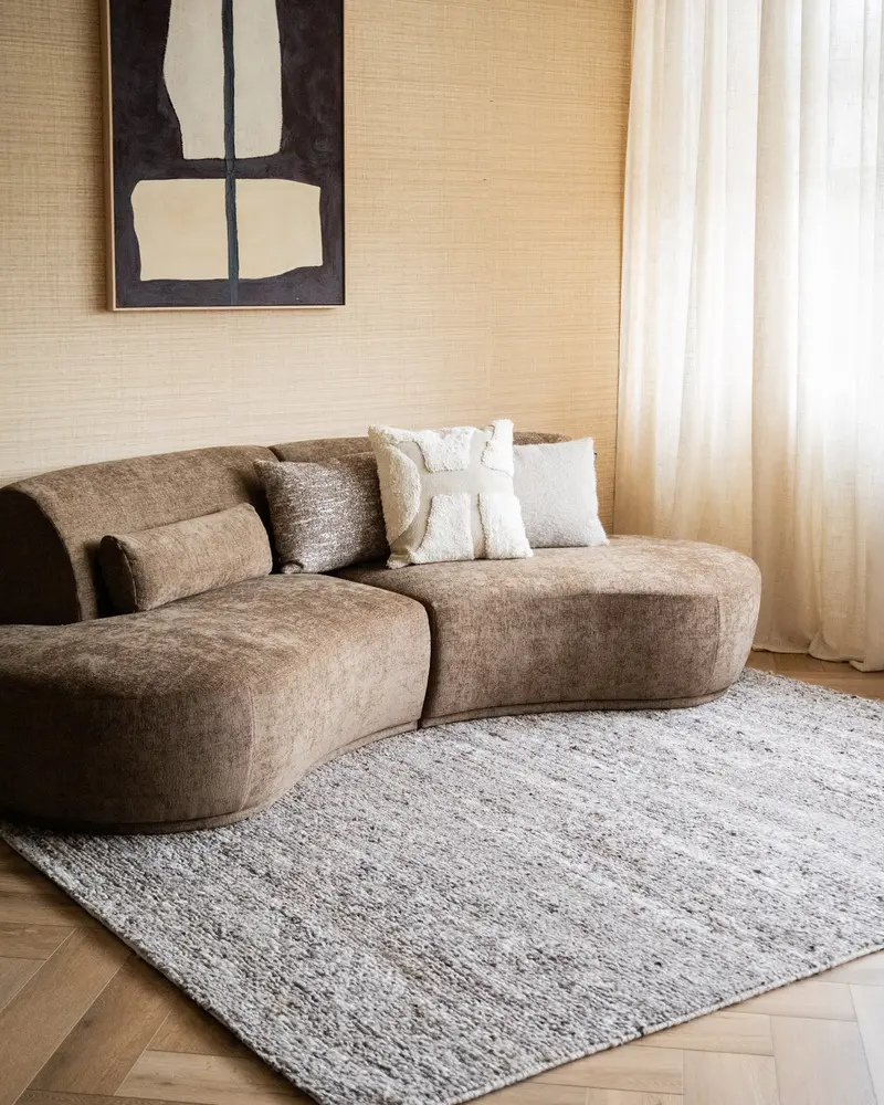 Vloerkleed Efia Wol Bruin