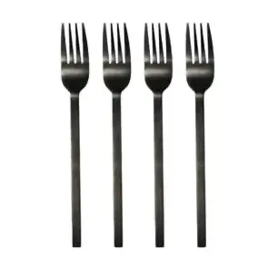 Vorkjes Charlot set-van-4 RVS zwart