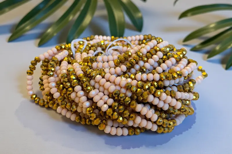 Waist Beads / African Hip Chain - Ebébé - Gold (Traditional non-elastic string)