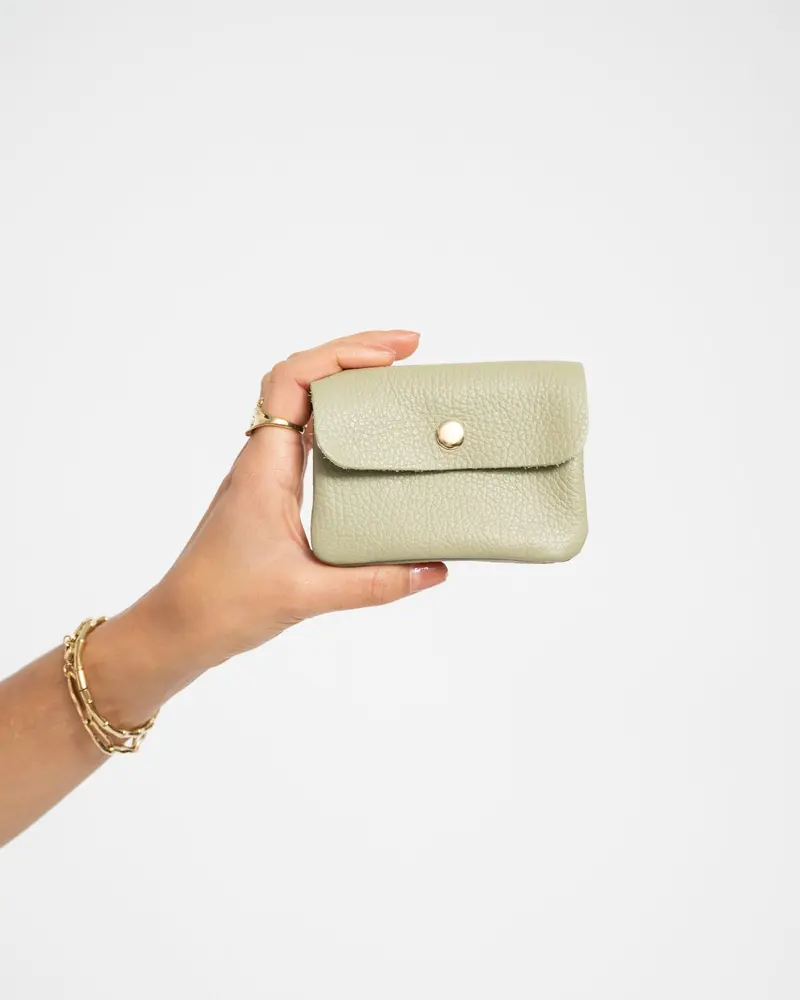 Wallet Lisa Small Real Leather Groen