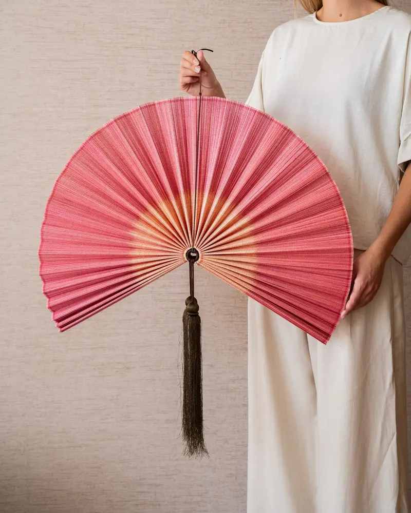 Wanddecoratie Waaier Roze Medium