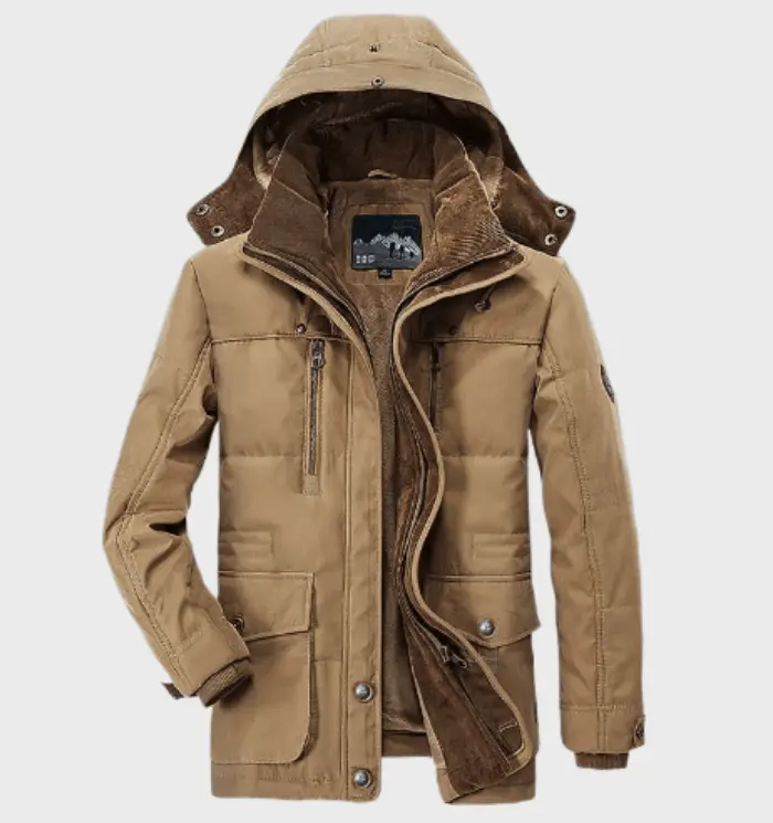 Warme Herren Winterjacke mit Kapuze - Andreas Winteredition