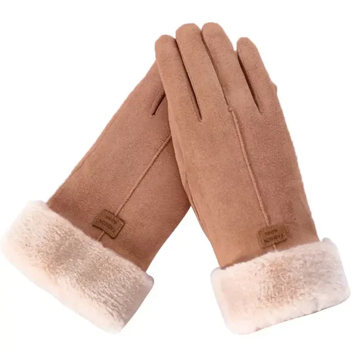 Warme Winter-Wildleder Damenhandschuhe - VelvTouch