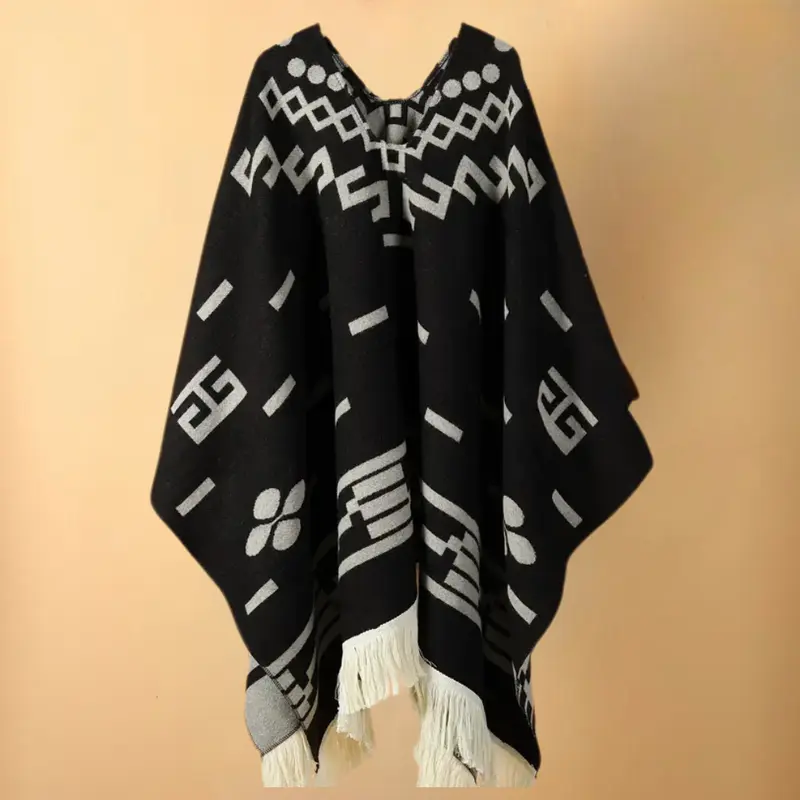 Warmer Herbst-Poncho für Herren - Kael