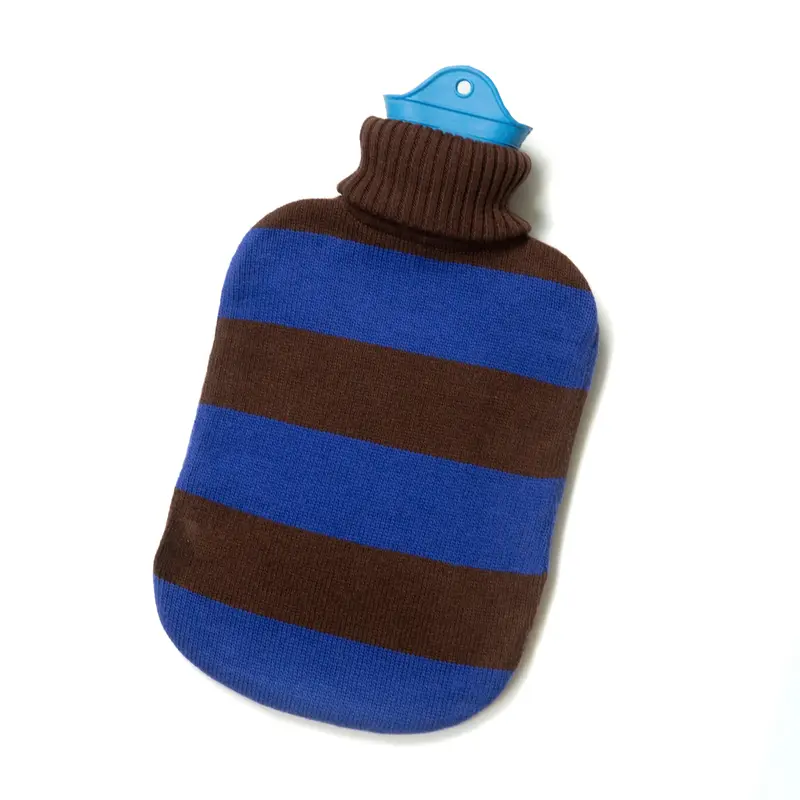 Warmwaterkruik met Hoes | Cobalt & Bruin | Suite702